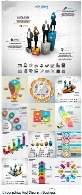 تصاویر وکتور نمودار اینفوگرافیکی تجاریInfographics And Diagram Business Design Vector