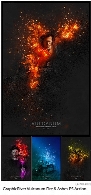 اکشن فتوشاپ ایجاد افکت آتش و خاکستر بر روی تصاویر از گرافیک ریورGraphicRiver Vulcanum Fire And Ashes Photoshop Action