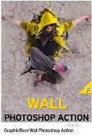 اکشن فتوشاپ ایجاد افکت دیوار ترک خورده بر روی پس زمینه تصاویر از گرافیک ریورGraphicRiver Wall Photoshop Action