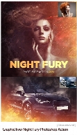 اکشن فتوشاپ ایجاد افکت خشم شب بر روی تصاویر از گرافیک ریورGraphicRiver Night Fury Photoshop Action
