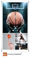 تصاویر با کیفیت بسکتبال، توپ و تور، بسکتبالیست از شاتر استوکAmazing ShutterStock Basketball