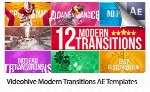 پروژه آماده افترافکت 12 ترانزیشن مدرن متنوع از ویدئوهایوVideohive Modern Transitions After Effects Templates