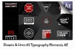 پروژه آماده افترافکت 85 عناصر طراحی تایپوگرافی خطوط و اشکال از ویدئوهایوVideohive Shapes And Lines 85 Typography Elements After Effects Templates