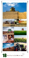 تصاویر با کیفیت تراکتور مزرعه و برداشت محصولات کشاورزیFarm Tractor And Harvesting