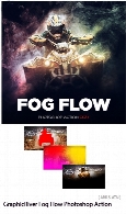 اکشن فتوشاپ ایجاد افکت مه و بخار بر روی تصاویر از گرافیک ریورGraphicRiver Fog Flow Photoshop Action