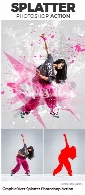 اکشن فتوشاپ ایجاد افکت مایع پاشیده شده بر روی تصاویر از گرافیک ریورGraphicRiver Splatter Photoshop Action