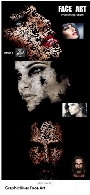 اکشن فتوشاپ ایجاد افکت های هنری متنوع بر روی صورت از گرافیک ریورGraphicRiver Face Art