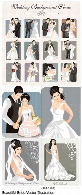 تصاویر وکتور عروس و داماد زیباBeautiful Bride Vector Illustration