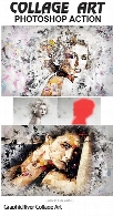 اکشن فتوشاپ ایجاد افکت هنری کلاژ بر روی تصاویر از گرافیک ریورGraphicRiver Collage Art
