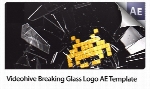 قالب آماده افترافکت نمایش لوگو با افکت شکستن شیشه از ویدئوهایوVideohive Breaking Glass Logo After Effects Template
