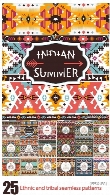 پترن های متنوع برای پس زمینه از فتولیاFotolia Ethnic and tribal seamless patterns for wallpapers