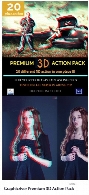 بیش از 20 اکشن فتوشاپ ایجاد افکت سه بعدی بر روی تصاویر از گرافیک ریورGraphicriver Premium 3D Action Pack