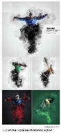 اکشن فتوشاپ ایجاد افکت دود بر روی تصاویر از گرافیک ریورGraphicRiver Smoke Exposure Photoshop Action