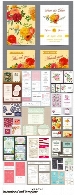 تصاویر وکتور قالب آماده کارت دعوت عروسی با طرح های متنوعInvitation Card Template