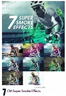 7 اکشن فتوشاپ ایجاد افکت دودهای رنگی متنوع بر روی تصاویرCM 7 Super Smoke Effects