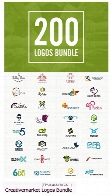200 تصویر وکتور آرم و لوگوی متنوعCreativemarket 200 Logos Bundle
