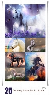 تصاویر با کیفیت اسب تک شاخ از شاتر استوکAmazing ShutterStock Unicorns