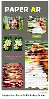 اکشن فتوشاپ ایجاد افکت هنری کاغذ رنده شده بر روی تصاویر از گرافیک ریورGraphicRiver Paper Art Photoshop Action