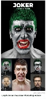 اکشن فتوشاپ تبدیل تصاویر به جوکر از گرافیک ریورGraphicRiver The Joker Photoshop Action