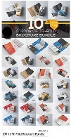 تصاویر وکتور بروشورهای سه لت متنوعCM 10 Tri Fold Brochure Bundle