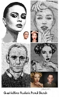 اکشن فتوشاپ تبدیل تصاویر به نقاشی با مداد از گرافیک ریورGraphicRiver Realistic Pencil Sketch