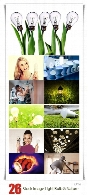 تصاویر با کیفیت لامپ کم مصرف و طبیعتStock Image Light Bulb And Nature