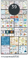 مجموعه تصاویر وکتور نمودارهای اینفوگرافیکی تجاریCM Business Infographics Bundle