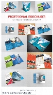 مجموعه تصاویر لایه باز بروشورهای تجاری سه لت با فرمت ایندیزاینCreativemarket Profesional Brochures Bundle