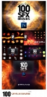 100 براش فتوشاپ عناصر طراحی شعله آتش، بوکه نورانیCM 100 PS SFX Brushes