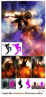 اکشن فتوشاپ ایجاد افکت جنگی آتشی بر روی تصاویر از گرافیک ریورGraphicRiver Warfighter Photoshop Action