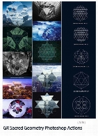 اکشن فتوشاپ ایجاد اشکال هندسی بر روی تصاویر از گرافیک ریورGraphicRiver Sacred Geometry Photoshop Actions