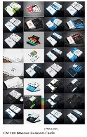 100 تصویر لایه باز کارت ویزیت های متنوعCM 100 Massive Business Card Bundle