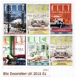 مجله دکوراسیون داخلی خانهElle Decoration UK 2015 Full Year Issues Collection 01