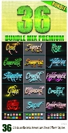 36 استایل با افکت های متنوع متن از گرافیک ریورGraphicriver 36 Bundle Mix Premium Text Effect Styles