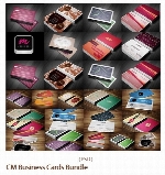 تصاویر لایه باز کارت ویزیت با طرح های فانتزیCM Business Cards Bundle