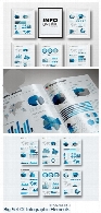 مجموعه تصاویر وکتور عناصر طراحی نمودارهای اینفوگرافیکیCM Big Set Of Infographic Elements