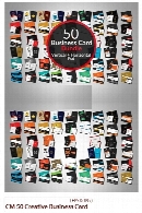 50 تصویر لایه باز کارت ویزیت های متنوعCM 50 Creative Business Card Bundle