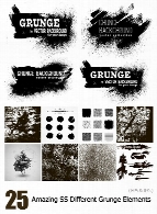 تصاویر وکتور عناصر طراحی گرانج از شاتر استوکAmazing ShutterStock Different Grunge Elements