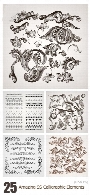 تصاویر وکتور گل و بوته و طرح های تزیین خوشنویسی از شاتر استوکAmazing ShutterStock Calligraphic Elements