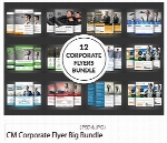 مجموعه تصاویر لایه باز فلایر های تبلیغاتی متنوعCM Corporate Flyer Big Bundle