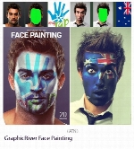 اکشن فتوشاپ ایجاد نقاشی روی صورت از گرافیک ریورGraphicRiver Face Painting