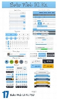 تصاویر لایه باز عناصر طراحی وبBalio Web UI Kit PSD