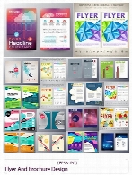 تصاویر وکتور فلایر و بروشورهای تجاریFlyer And Brochure Design