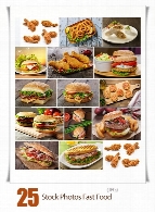 تصاویر با کیفیت فست فود، همبرگر، مرغ سوخاری، قارچ سوخاریStock Photos Fast Food
