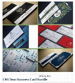 مجموعه تصاویر لایه باز کارت ویزیت با طرح های فانتزیCM Clean Business Card Bundle