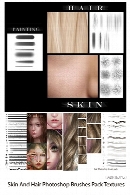 مجموعه براش فتوشاپ مو و پوست به همراه تکسچرSkin And Hair Photoshop Brushes Pack Textures