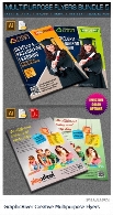 مجموعه تصاویر لایه باز فلایر های تبلیغاتی فارغ التحصیلی و دانش آموزان از گرافیک ریورGraphicRiver Creative Multipurpose Flyers Bundle