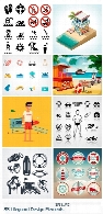 تصاویر وکتور غریق نجات، وسایل غریق نجات از شاتر استوکAmazing Shutterstock Lifeguard Design Elements