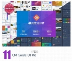 قالب لایه باز وب با 2 تم و 10 دسته بندی متنوعCM Grade UI Kit
