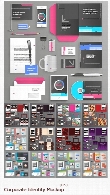 تصاویر وکتور ست اداری، کارت ویزیت، سربرگ، دی وی دی، بروشور و ...Corporate Identity Mockup Vector